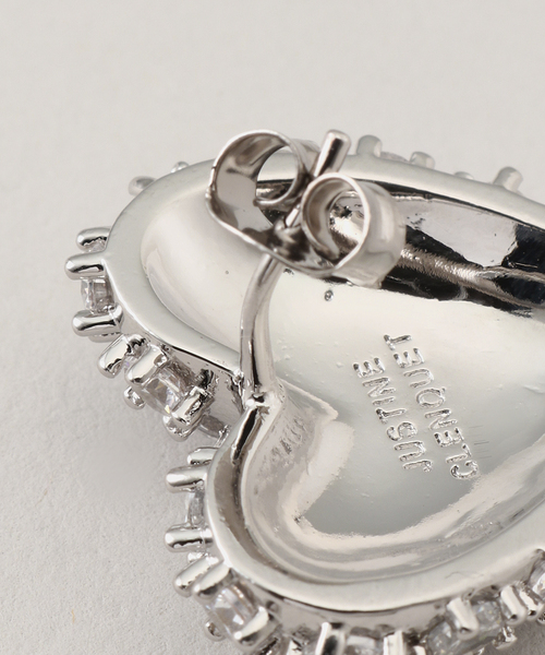 JUSTINE CLENQUET(ジュスティーヌクランケ)の「JUSTINE CLENQUET/ジャスティーヌ クランケ HEART EARRINGS(ピアス(両耳用)・レディース・シルバー・FREE)」の2枚目の写真
