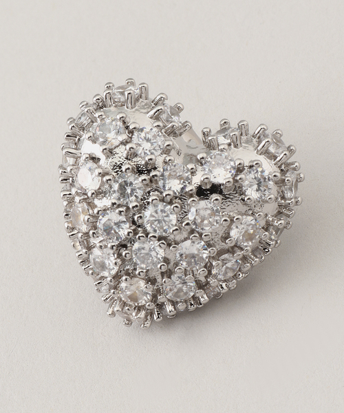 JUSTINE CLENQUET(ジュスティーヌクランケ)の「JUSTINE CLENQUET/ジャスティーヌ クランケ HEART EARRINGS(ピアス(両耳用)・レディース・シルバー・FREE)」の5枚目の写真