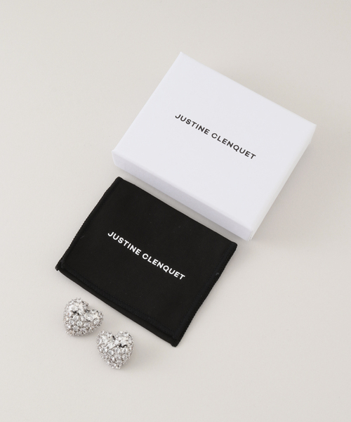 JUSTINE CLENQUET(ジュスティーヌクランケ)の「JUSTINE CLENQUET/ジャスティーヌ クランケ HEART EARRINGS(ピアス(両耳用)・レディース・シルバー・FREE)」の6枚目の写真