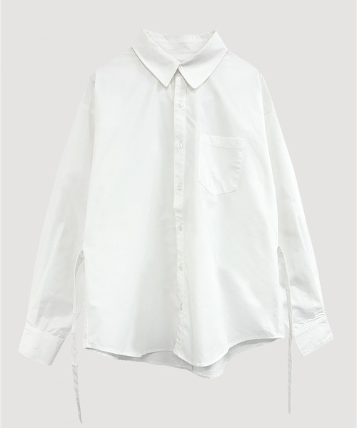 VIAVANDA(ヴィアヴァンダ)の「2WAY BUTTON BIG SHIRT(シャツ/ブラウス・レディース・ブルー/ホワイト・FREE)」の9枚目の写真
