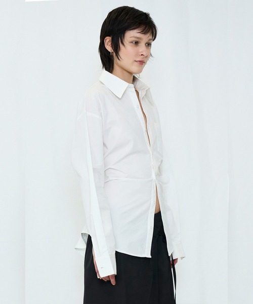 VIAVANDA(ヴィアヴァンダ)の「2WAY BUTTON BIG SHIRT(シャツ/ブラウス・レディース・ブルー/ホワイト・FREE)」の3枚目の写真