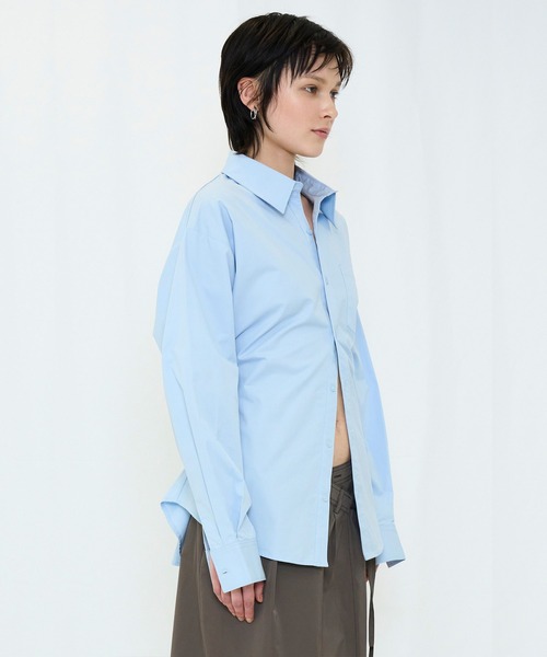 VIAVANDA(ヴィアヴァンダ)の「2WAY BUTTON BIG SHIRT(シャツ/ブラウス・レディース・ブルー/ホワイト・FREE)」の15枚目の写真