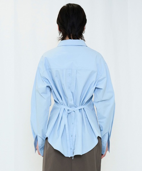 VIAVANDA(ヴィアヴァンダ)の「2WAY BUTTON BIG SHIRT(シャツ/ブラウス・レディース・ブルー/ホワイト・FREE)」の16枚目の写真