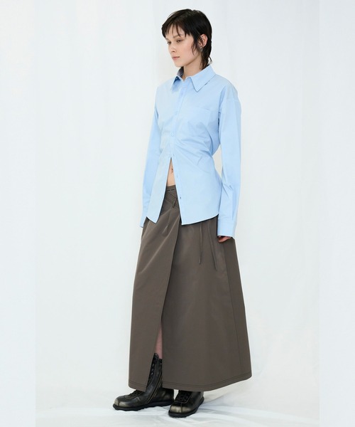 VIAVANDA(ヴィアヴァンダ)の「2WAY BUTTON BIG SHIRT(シャツ/ブラウス・レディース・ブルー/ホワイト・FREE)」の17枚目の写真