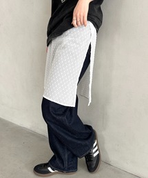 レース巻きスカート ドット ラップスカート