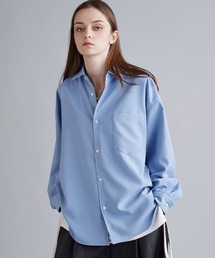ルーズシルエット防シワ長袖シャツ