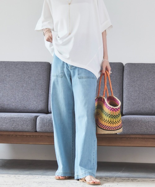 ドゥ アルシーヴ（Doux archives）/ワイドベイカーデニムパンツ セール】ワイドベイカーデニムパンツ（デニムパンツ）｜DOUX ARCHIVES