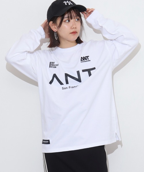 FUNALIVE(ファンアライブ)の「ANT INDUSTRIAL DESIGN オーバーサイズロングスリーブTシャツ(Tシャツ/カットソー・メンズ・ライトブラック/スミクロ/ホワイト系その他2/ブラック系その他2/ホワイト/ブラック・M/L/LL)」の3枚目の写真
