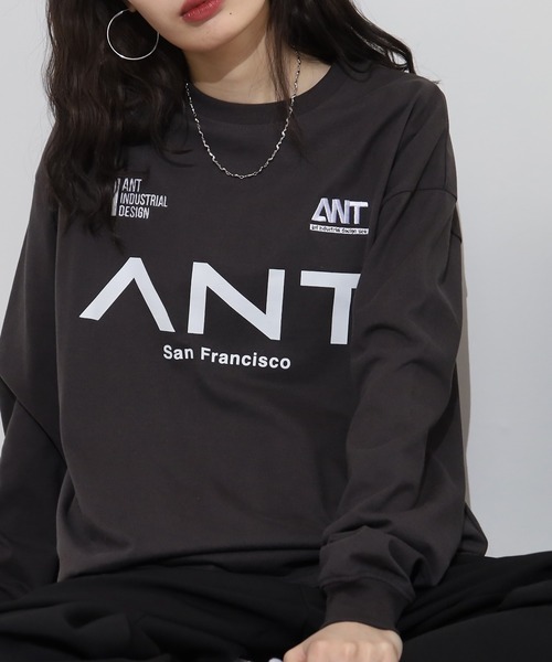 FUNALIVE(ファンアライブ)の「ANT INDUSTRIAL DESIGN オーバーサイズロングスリーブTシャツ(Tシャツ/カットソー・メンズ・ライトブラック/スミクロ/ホワイト系その他2/ブラック系その他2/ホワイト/ブラック・M/L/LL)」の2枚目の写真