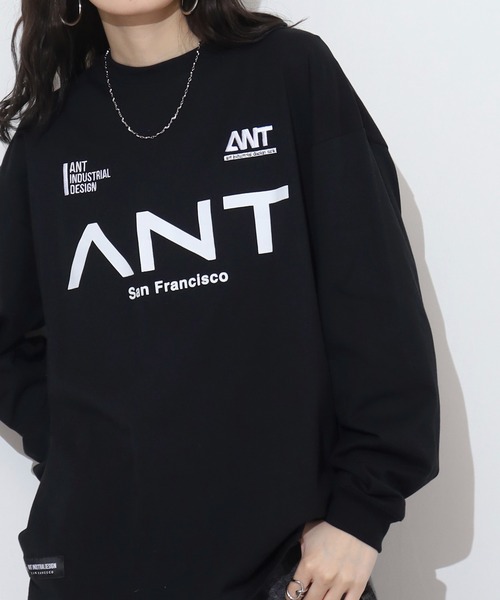 FUNALIVE(ファンアライブ)の「ANT INDUSTRIAL DESIGN オーバーサイズロングスリーブTシャツ(Tシャツ/カットソー・メンズ・ライトブラック/スミクロ/ホワイト系その他2/ブラック系その他2/ホワイト/ブラック・M/L/LL)」の5枚目の写真