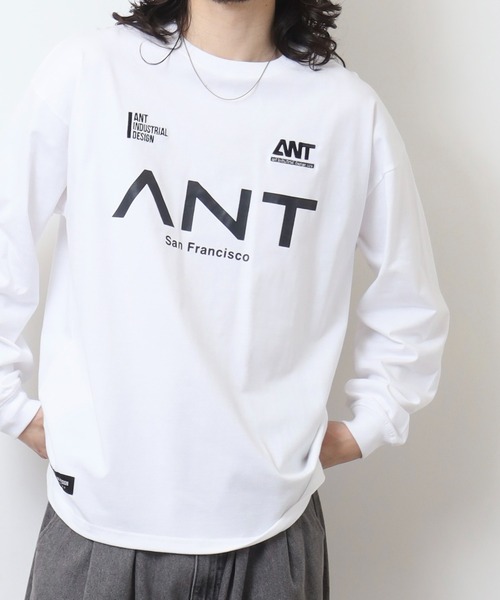 FUNALIVE(ファンアライブ)の「ANT INDUSTRIAL DESIGN オーバーサイズロングスリーブTシャツ(Tシャツ/カットソー・メンズ・ライトブラック/スミクロ/ホワイト系その他2/ブラック系その他2/ホワイト/ブラック・M/L/LL)」の12枚目の写真