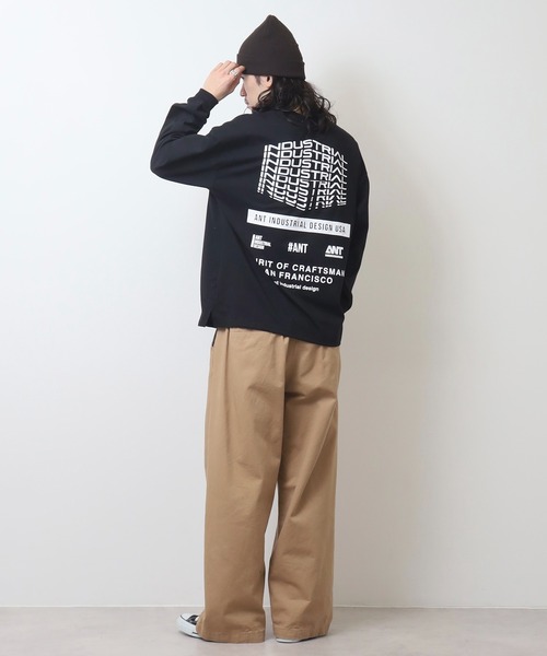 FUNALIVE(ファンアライブ)の「ANT INDUSTRIAL DESIGN オーバーサイズロングスリーブTシャツ(Tシャツ/カットソー・メンズ・ライトブラック/スミクロ/ホワイト系その他2/ブラック系その他2/ホワイト/ブラック・M/L/LL)」の22枚目の写真