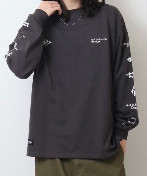 FUNALIVE(ファンアライブ)の「ANT INDUSTRIAL DESIGN オーバーサイズロングスリーブTシャツ(Tシャツ/カットソー・メンズ・ライトブラック/スミクロ/ホワイト系その他2/ブラック系その他2/ホワイト/ブラック・M/L/LL)」の20枚目の写真
