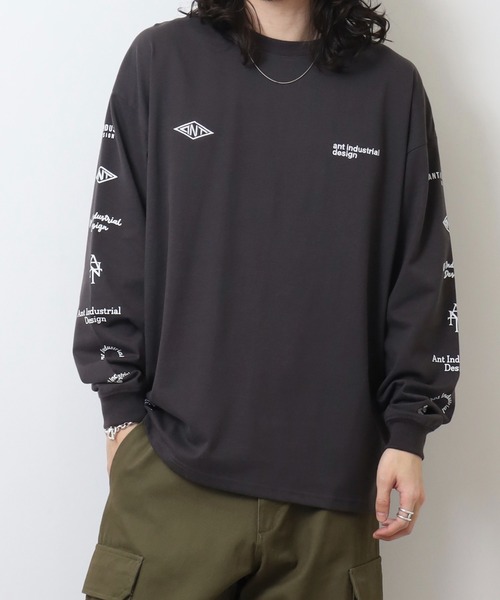 FUNALIVE(ファンアライブ)の「ANT INDUSTRIAL DESIGN オーバーサイズロングスリーブTシャツ(Tシャツ/カットソー・メンズ・ライトブラック/スミクロ/ホワイト系その他2/ブラック系その他2/ホワイト/ブラック・M/L/LL)」の21枚目の写真