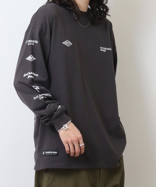 FUNALIVE(ファンアライブ)の「ANT INDUSTRIAL DESIGN オーバーサイズロングスリーブTシャツ(Tシャツ/カットソー・メンズ・ライトブラック/スミクロ/ホワイト系その他2/ブラック系その他2/ホワイト/ブラック・M/L/LL)」の18枚目の写真