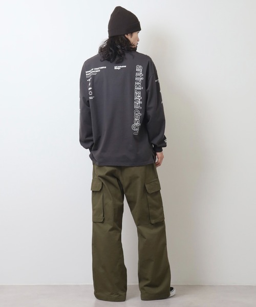 FUNALIVE(ファンアライブ)の「ANT INDUSTRIAL DESIGN オーバーサイズロングスリーブTシャツ(Tシャツ/カットソー・メンズ・ライトブラック/スミクロ/ホワイト系その他2/ブラック系その他2/ホワイト/ブラック・M/L/LL)」の16枚目の写真