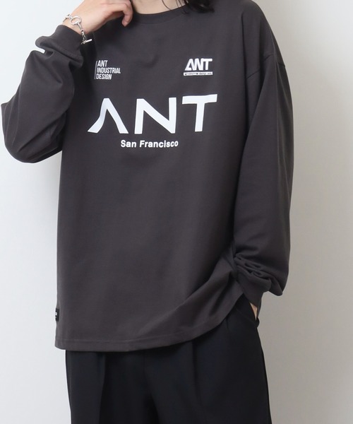 FUNALIVE(ファンアライブ)の「ANT INDUSTRIAL DESIGN オーバーサイズロングスリーブTシャツ(Tシャツ/カットソー・メンズ・ライトブラック/スミクロ/ホワイト系その他2/ブラック系その他2/ホワイト/ブラック・M/L/LL)」の14枚目の写真