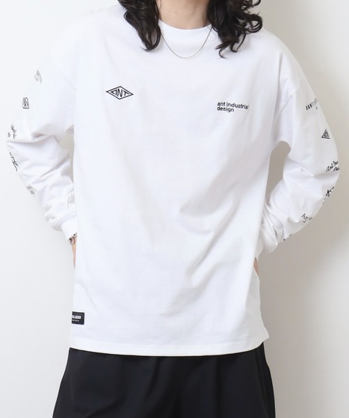 FUNALIVE(ファンアライブ)の「ANT INDUSTRIAL DESIGN オーバーサイズロングスリーブTシャツ(Tシャツ/カットソー・メンズ・ライトブラック/スミクロ/ホワイト系その他2/ブラック系その他2/ホワイト/ブラック・M/L/LL)」の7枚目の写真