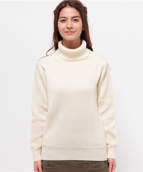 CIAOPANIC(チャオパニック)の「【Ciaopanic】 TURTLE-NKSWEATER(ニット/セーター・レディース・ホワイト/グレー・X-SMALL)」の3枚目の写真