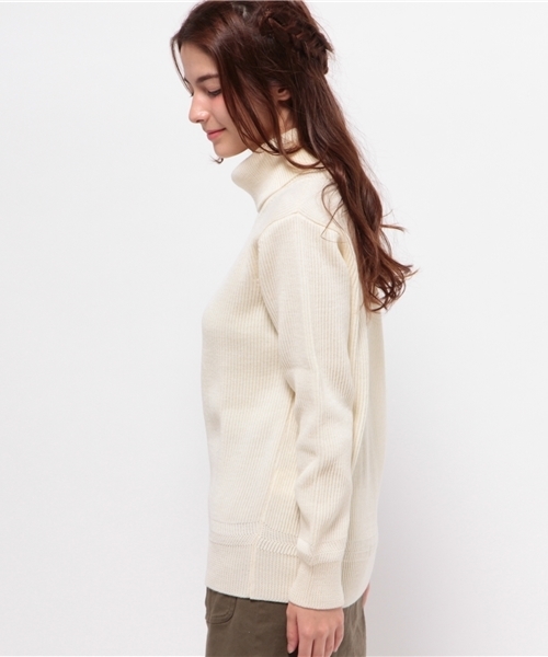 CIAOPANIC(チャオパニック)の「【Ciaopanic】 TURTLE-NKSWEATER(ニット/セーター・レディース・ホワイト/グレー・X-SMALL)」の4枚目の写真