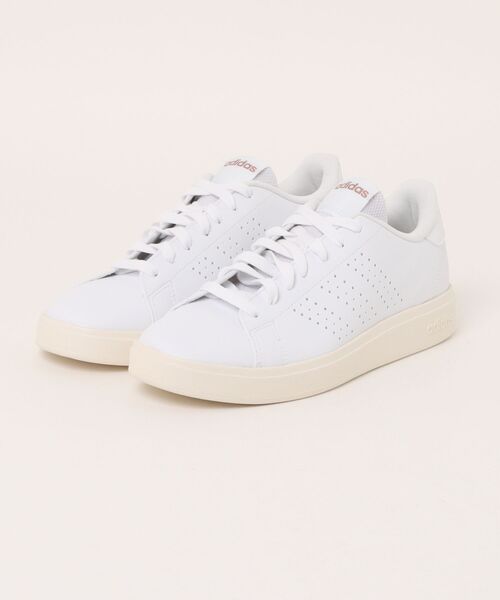 adidas(アディダス)の「adidas アディダス ADVANCOURT BASE 2.0 U メンズスニーカー(アドバンコートベース2.0U)(スニーカー・メンズ・ホワイト/ブラック×ブラック・28.0cm/27.0cm/26.0cm/28.5cm/27.5cm/26.5cm/29.0cm/25.5cm/30.0cm/31cm)」の2枚目の写真