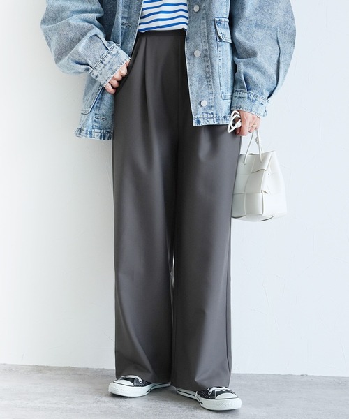 セミワイドタックストレートパンツ（その他パンツ）｜reca（レカ）の