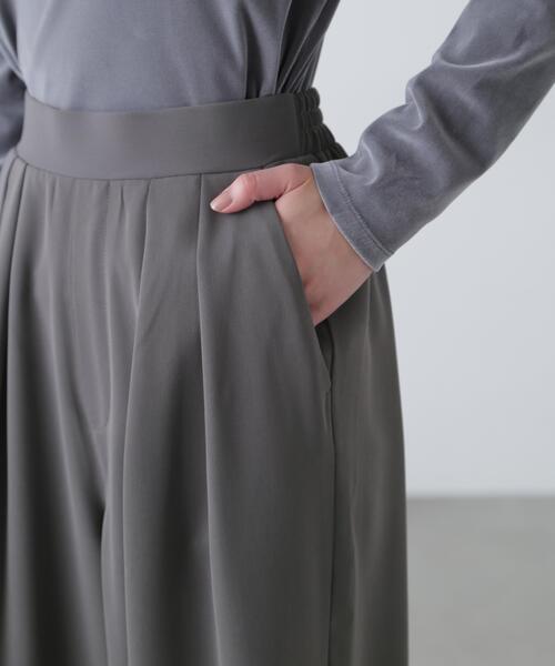 FREE'S MART（フリーズマート）の「◆［MFM］タックワイドスラックス（スラックス・レディース・ブラック/グレー/ホワイト/ピンク・SMALL/MEDIUM/LARGE）」の5枚目の写真