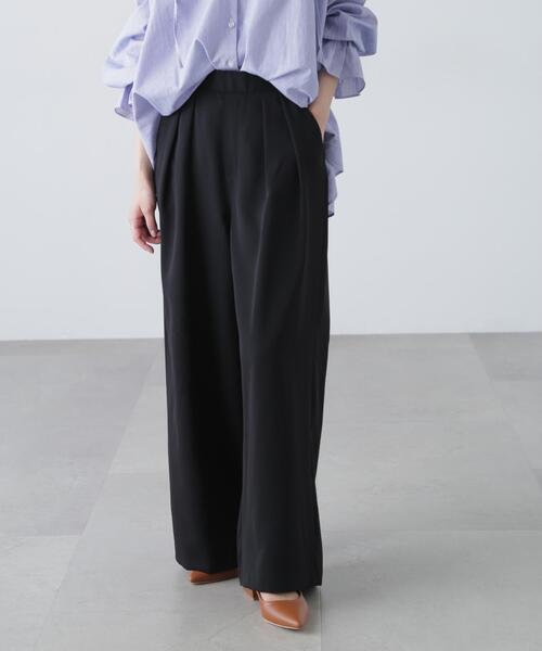 FREE'S MART（フリーズマート）の「◆［MFM］タックワイドスラックス（スラックス・レディース・ブラック/グレー/ホワイト/ピンク・SMALL/MEDIUM/LARGE）」の10枚目の写真