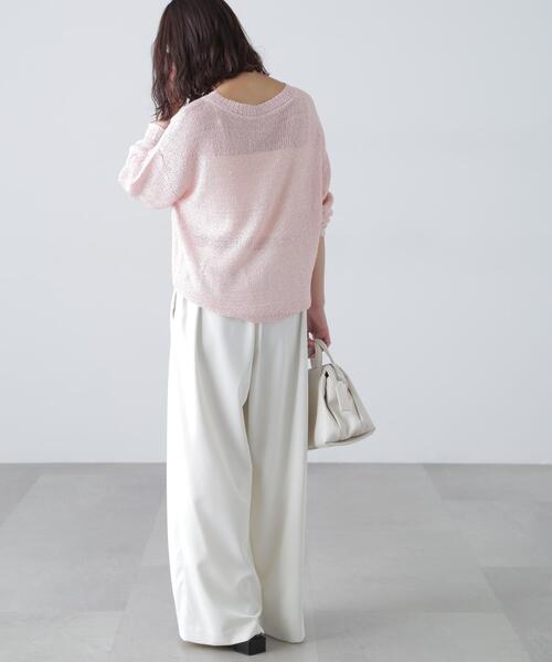 FREE'S MART（フリーズマート）の「◆［MFM］タックワイドスラックス（スラックス・レディース・ブラック/グレー/ホワイト/ピンク・SMALL/MEDIUM/LARGE）」の12枚目の写真