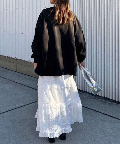 RePRODUCTION LABEL(リプロダクションレーベル)の「【RePRODUCTION LABEL / リプロダクションレーベル】スーパーBIGロゴスウェット(Tシャツ/カットソー・レディース・ライム/ブラック・FREE)」の9枚目の写真