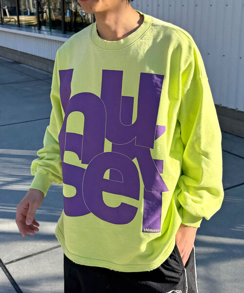 RePRODUCTION LABEL(リプロダクションレーベル)の「【RePRODUCTION LABEL / リプロダクションレーベル】スーパーBIGロゴスウェット(Tシャツ/カットソー・レディース・ライム/ブラック・FREE)」の10枚目の写真