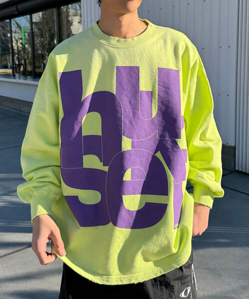 RePRODUCTION LABEL(リプロダクションレーベル)の「【RePRODUCTION LABEL / リプロダクションレーベル】スーパーBIGロゴスウェット(Tシャツ/カットソー・レディース・ライム/ブラック・FREE)」の11枚目の写真