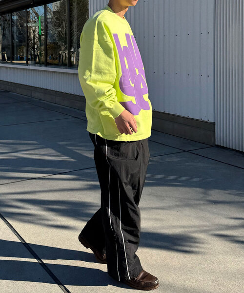 RePRODUCTION LABEL(リプロダクションレーベル)の「【RePRODUCTION LABEL / リプロダクションレーベル】スーパーBIGロゴスウェット(Tシャツ/カットソー・レディース・ライム/ブラック・FREE)」の15枚目の写真