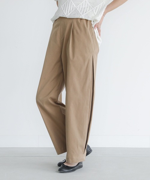 n'OrLABEL(ノアールレーベル)の「『サイドタックパンツ』(その他パンツ・レディース・グレー/ブラック/ベージュ・1/2)」の1枚目の写真