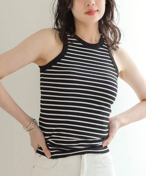 DONOBAN（ドノバン）の「カップ付きアメスリタンクトップ（タンクトップ・レディース・ブラック系その他/ブラック/ライトピンク/ホワイト×ブラック/ホワイト/ホワイト系その他/ブラック×ホワイト・ONE）」の6枚目の写真