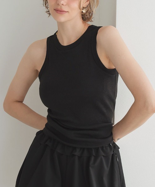 DONOBAN（ドノバン）の「カップ付きアメスリタンクトップ（タンクトップ・レディース・ブラック系その他/ブラック/ライトピンク/ホワイト×ブラック/ホワイト/ホワイト系その他/ブラック×ホワイト・ONE）」の4枚目の写真