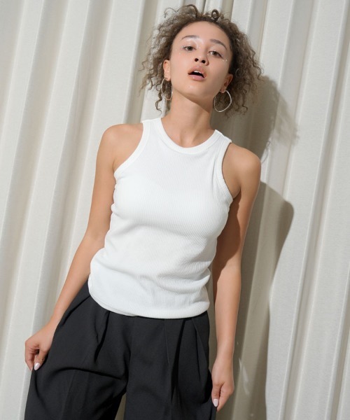 DONOBAN（ドノバン）の「カップ付きアメスリタンクトップ（タンクトップ・レディース・ブラック系その他/ブラック/ライトピンク/ホワイト×ブラック/ホワイト/ホワイト系その他/ブラック×ホワイト・ONE）」の13枚目の写真