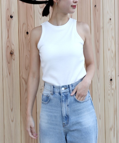 DONOBAN（ドノバン）の「カップ付きアメスリタンクトップ（タンクトップ・レディース・ブラック系その他/ブラック/ライトピンク/ホワイト×ブラック/ホワイト/ホワイト系その他/ブラック×ホワイト・ONE）」の14枚目の写真