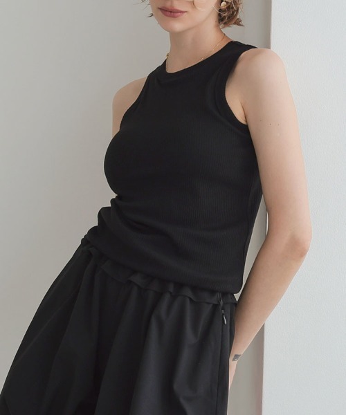 DONOBAN（ドノバン）の「カップ付きアメスリタンクトップ（タンクトップ・レディース・ブラック系その他/ブラック/ライトピンク/ホワイト×ブラック/ホワイト/ホワイト系その他/ブラック×ホワイト・ONE）」の16枚目の写真