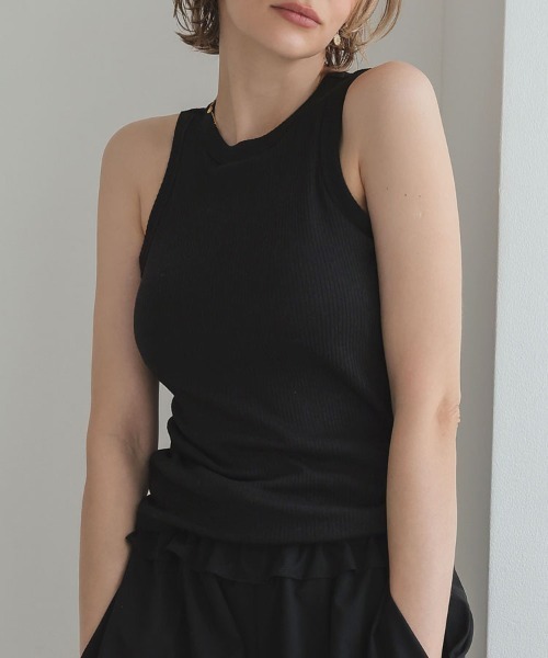 DONOBAN（ドノバン）の「カップ付きアメスリタンクトップ（タンクトップ・レディース・ブラック系その他/ブラック/ライトピンク/ホワイト×ブラック/ホワイト/ホワイト系その他/ブラック×ホワイト・ONE）」の18枚目の写真