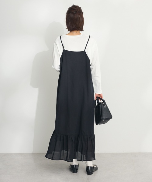 CRAFT STANDARD BOUTIQUE（クラフトスタンダードブティック）の「ティアードキャミワンピース　◆（ワンピース・レディース・レッド/パープル/ブラック・FREE）」の6枚目の写真