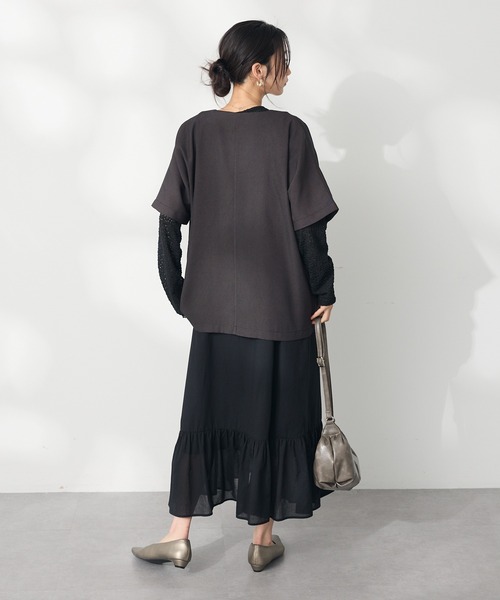 CRAFT STANDARD BOUTIQUE（クラフトスタンダードブティック）の「ティアードキャミワンピース　◆（ワンピース・レディース・レッド/パープル/ブラック・FREE）」の21枚目の写真