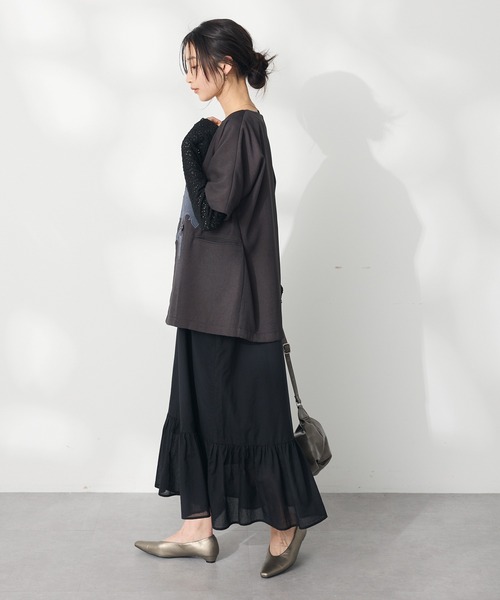 CRAFT STANDARD BOUTIQUE（クラフトスタンダードブティック）の「ティアードキャミワンピース　◆（ワンピース・レディース・レッド/パープル/ブラック・FREE）」の20枚目の写真