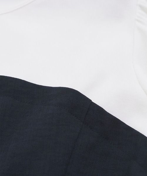 VIS(ビス)の「【新色追加】【美easy】釦ビスチェTシャツドッキングプルオーバー【接触冷感/洗える】(Tシャツ/カットソー・レディース・キナリ/グリーン系その他2/オレンジ系その他2/ブラック/ネイビー/ライトグリーン・FREE)」の16枚目の写真