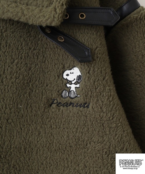 PEANUTS（ピーナッツ）の「スヌーピーボア B-3ジャケット（ミリタリージャケット・メンズ・ネイビー/グリーン/アイボリー・LL/M/L）」の11枚目の写真