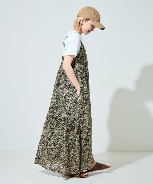 FREAK'S STORE（フリークスストア）の「限定展開　インド ペイズリー キャミワンピース（ワンピース・レディース・ブラック/グリーン/オレンジ/イエロー/ネイビー・MEDIUM/SMALL）」の17枚目の写真