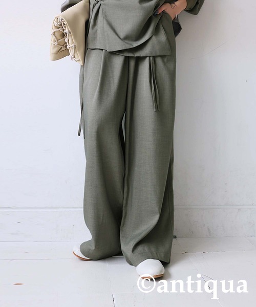 antiqua（アンティカ）の「タックパンツ（その他パンツ・レディース・カーキ/ブラック・LARGE/MEDIUM）」の9枚目の写真