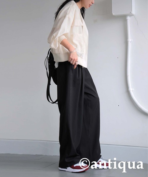 antiqua（アンティカ）の「タックパンツ（その他パンツ・レディース・カーキ/ブラック・LARGE/MEDIUM）」の7枚目の写真