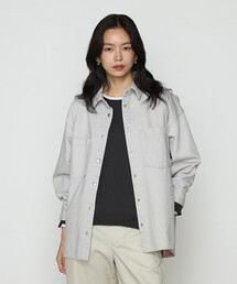 COMME CA | カラーデニム オーバーシャツ(シャツ/ブラウス)