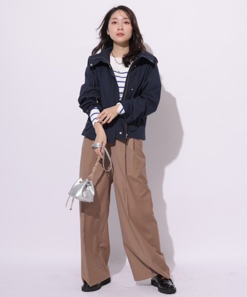 Apuweiser-riche（アプワイザーリッシェ）の「チェーンベルト付タックパンツ（その他パンツ・レディース・ネイビー/キャメル・1/2/0）」の14枚目の写真